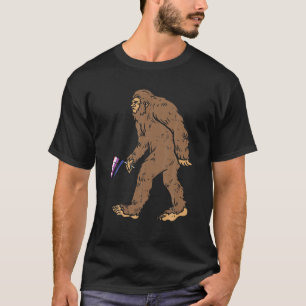 Camiseta Orgulho de Sinalizador de Sasquatch Bigfoot Não bi