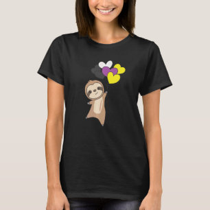 Camiseta Orgulho de Sinalizador Não Binário Lgbtq Balão Cor