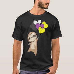 Camiseta Orgulho de Sinalizador Não Binário Lgbtq Balão Cor
