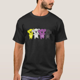 Camiseta Orgulho de Sinalizador Não Binário Lgbtq Koalas Nã