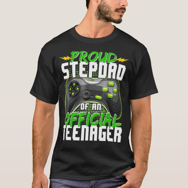 Camiseta Orgulho de Stepdad Oficial 13 Birthday V (Frente)