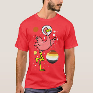 Camiseta Orgulho de Urso Gay do Astronauta Flamingo