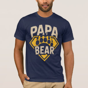 Camiseta Orgulho de Urso Gay Papai Urso Super-herói Urso Pa