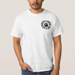 Camiseta Orgulho de Urso Gay Salve um Cavalo Monte um Urso