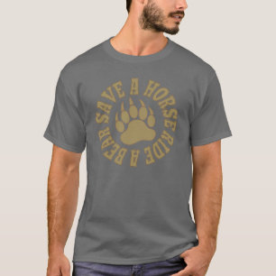 Camiseta Orgulho de Urso Salve um Cavalo Monte um Urso