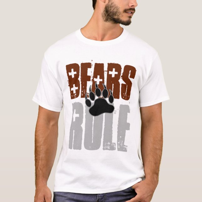 Camiseta Orgulho de Urso Ursos Angustiados Regem Pata de Ur (Frente)