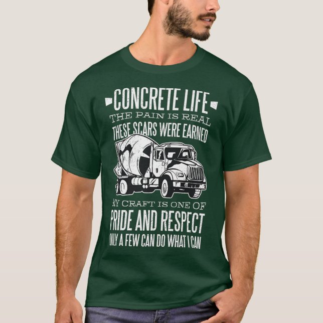 Camiseta Orgulho de vida concreto e construção respeitadora (Frente)