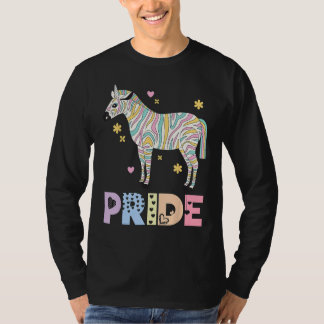 Camiseta Orgulho de Zebra Arco-íris Animal LGBTQIA Homens M