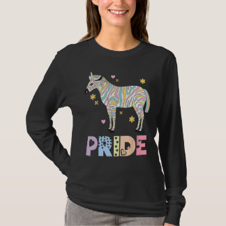 Camiseta Orgulho de Zebra Arco-íris Animal LGBTQIA Homens M