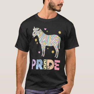 Camiseta Orgulho de Zebra Arco-íris Animal LGBTQIA Homens M