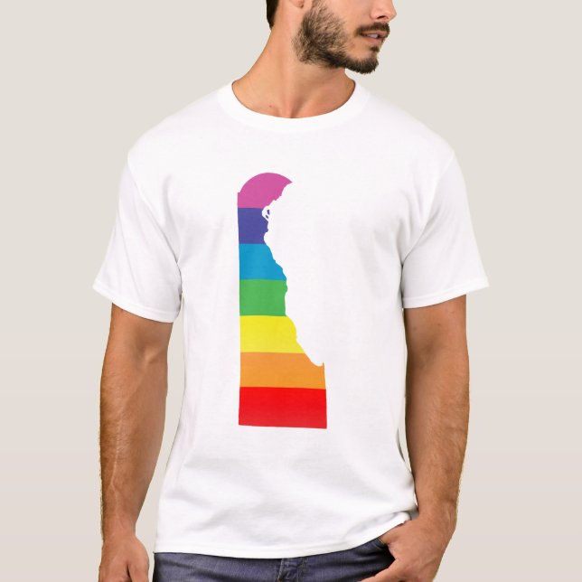 Camiseta orgulho delaware, listrado. (Frente)