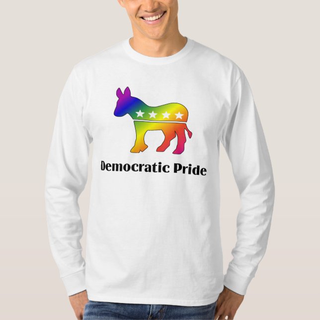 Camiseta Orgulho Democrática de GLBT (2) (Frente)