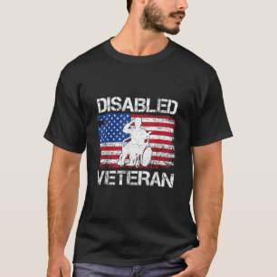 Camiseta Orgulho Desativado Veterano Flag Americano USA Vet