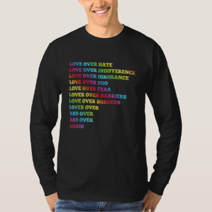 Camiseta Orgulho Dia dos Namorados O Amor Vence Arco-íris