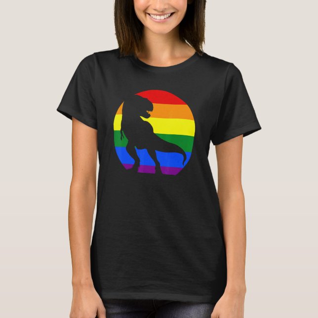 Camiseta Orgulho Dinossaur Lgbt Gay Lésbica Transgênero Tra (Frente)