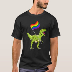 Camiseta Orgulho Dinossaur LGBT Gay Lésbica Transgênero Tra
