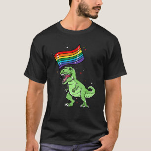 Camiseta Orgulho Dinossaur Lgbt Gay Lésbica Transgênero Tra