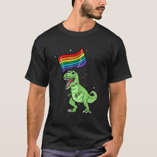 Camiseta Orgulho Dinossaur Lgbt Gay Lésbica Transgênero Tra
