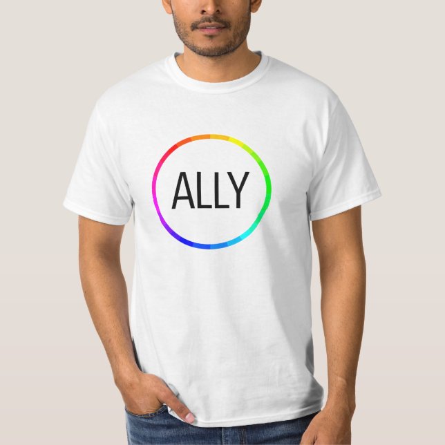 Camiseta Orgulho do aliado - inclinação moderno (Frente)