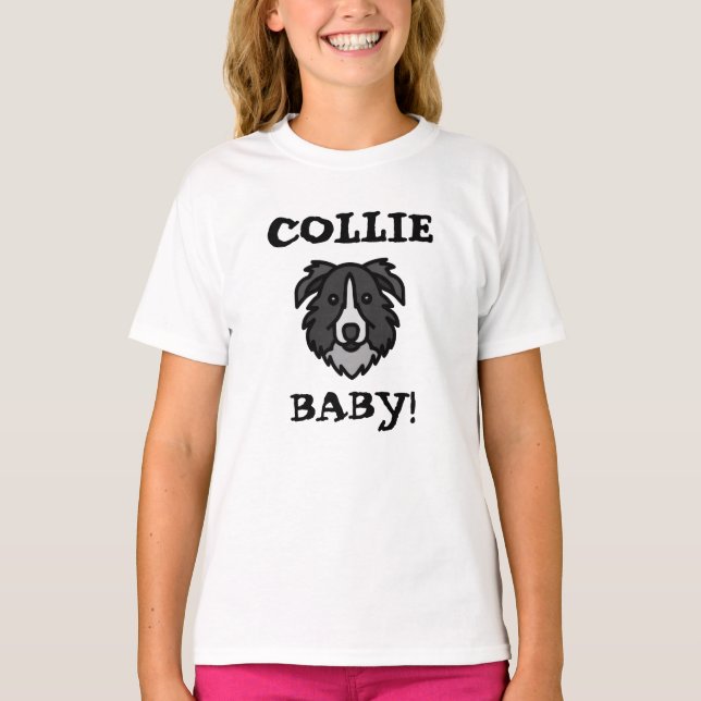 Camiseta Orgulho do Amante de Border Collie Design de Cacho (Frente)