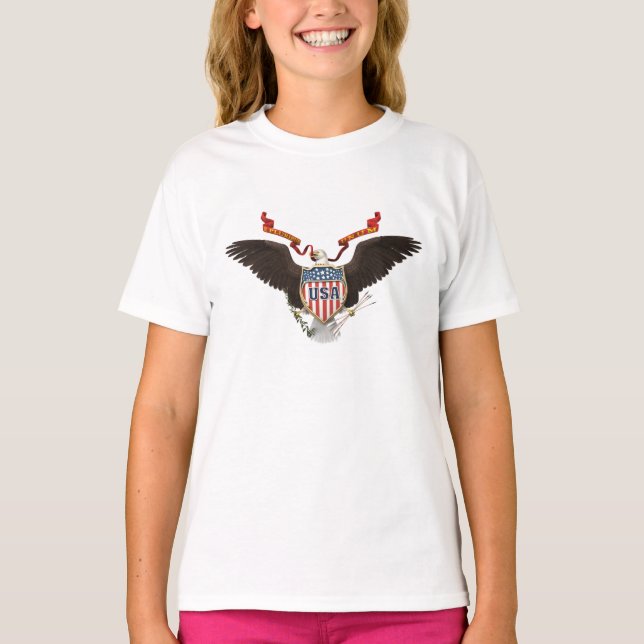 Camiseta Orgulho do americano dos EUA Eagle (Frente)