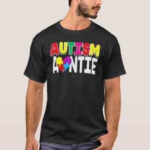 Camiseta Orgulho do Autismo Puzzle do Coração da Tia Consci