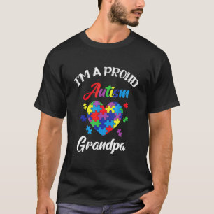 Camiseta Orgulho do Avô do Autismo Conscientização do Autis