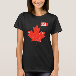 Camiseta Orgulho do Canadá - Folha de Maple Canadense e Ban