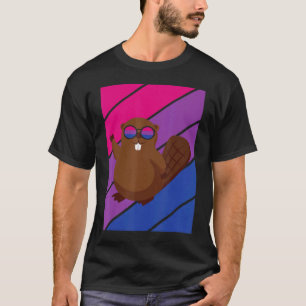 Camiseta Orgulho do castor Sinalizador bissexual LGBTQ Orgu