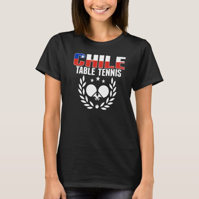 Camiseta Orgulho do Chile Mesa Tênis Ping Pong Suppor (Frente)