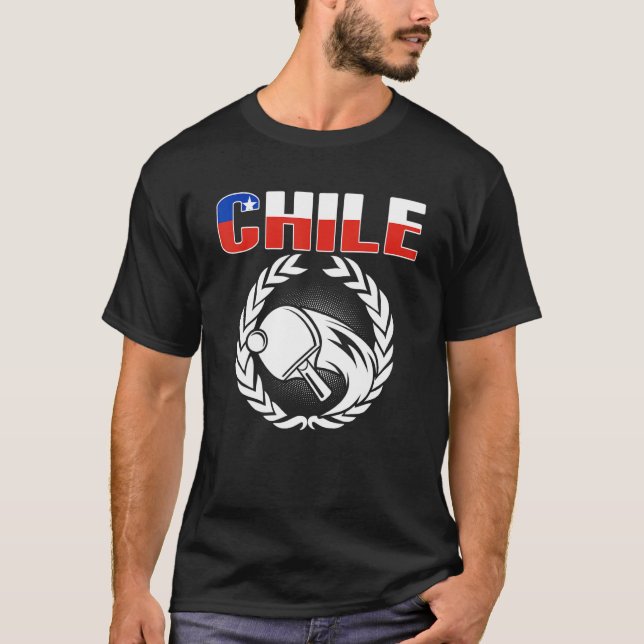 Camiseta Orgulho do Chile Mesa Tênis Ping Pong Suppor (Frente)