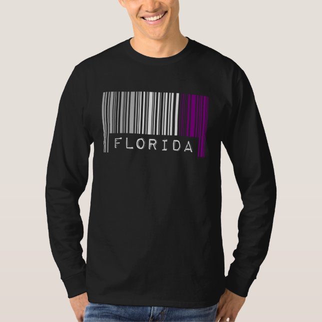 Camiseta Orgulho do Código de Barras Assexual Flórida Fofo  (Frente)
