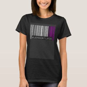 Camiseta Orgulho do Código de Barras Assexual Genderfluid F