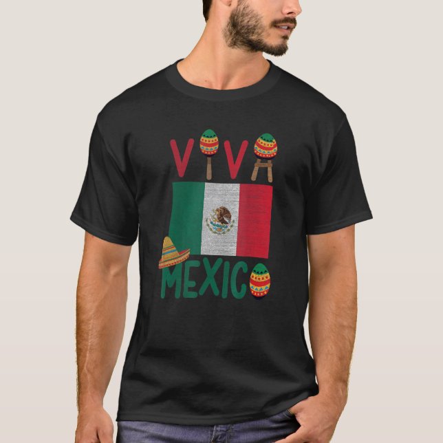 Camiseta Orgulho do Dia da Independência Mexicana Fiesta Ci (Frente)