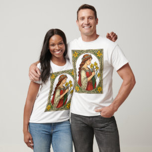 Camiseta Orgulho do Dia de São Davi Art Nouveau