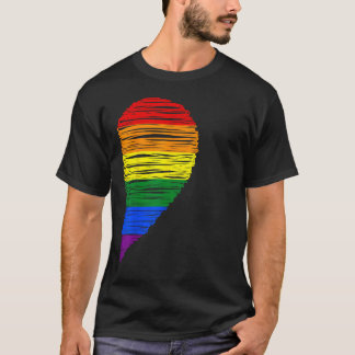 Camiseta Orgulho do Dia do Casal Coração LGBT Correspondent