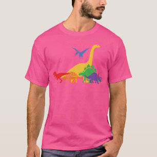 Camiseta Orgulho do Dinossauro Mês Gay Arco-Íris Lgbtq