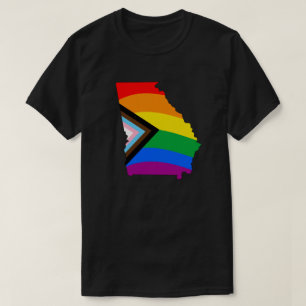 Camiseta Orgulho do Estado da Geórgia LGBTQ Progresso Orgul