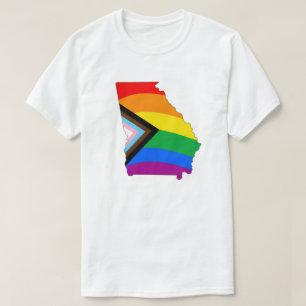 Camiseta Orgulho do Estado da Geórgia LGBTQ Progresso Orgul