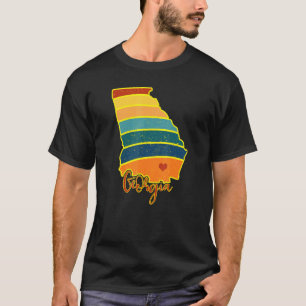 Camiseta Orgulho do Estado da Geórgia Sunset I Love Georgia