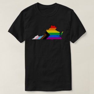 Camiseta Orgulho do Estado da Virgínia LGBTQ Progresso Orgu