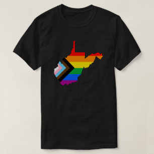 Camiseta Orgulho do Estado da Virgínia Ocidental LGBTQ Prog