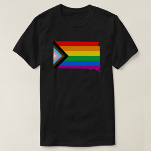 Camiseta Orgulho do Estado de Dakota do Sul LGBTQ Progresso