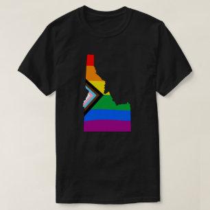 Camiseta Orgulho do Estado de Idaho LGBTQ Progress Pride