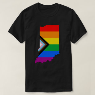 Camiseta Orgulho do Estado de Indiana LGBTQ Progresso Orgul