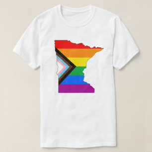 Camiseta Orgulho do Estado de Minnesota LGBTQ Progress Prid