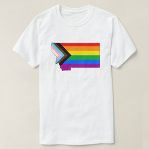 Camiseta Orgulho do Estado de Montana LGBTQ Progresso Orgul