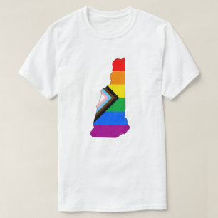 Camiseta Orgulho do Estado de New Hampshire Progresso LGBTQ