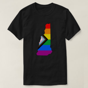 Camiseta Orgulho do Estado de New Hampshire Progresso LGBTQ