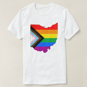 Camiseta Orgulho do Estado de Ohio Progresso LGBTQ Orgulho